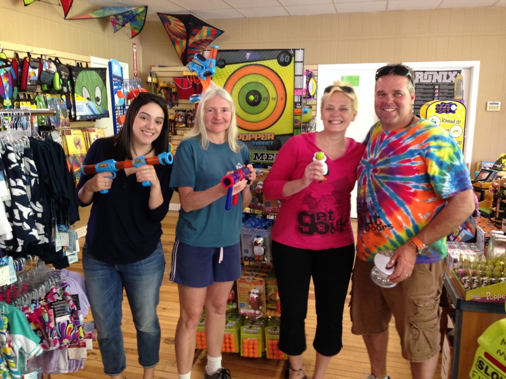 Megan, Cindy, Brigitte and Scott with some of the "fun stuff" at Morsel Munk